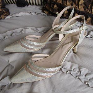 gold pointy toe designer ankle straps